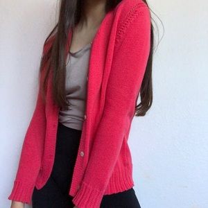 PINK/RED CARDIGAN